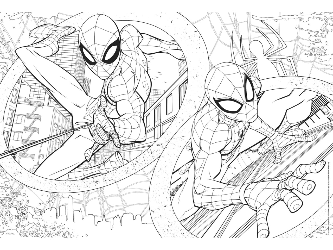 Marvel puzzle df maxifloor 2 x 60 spider-man