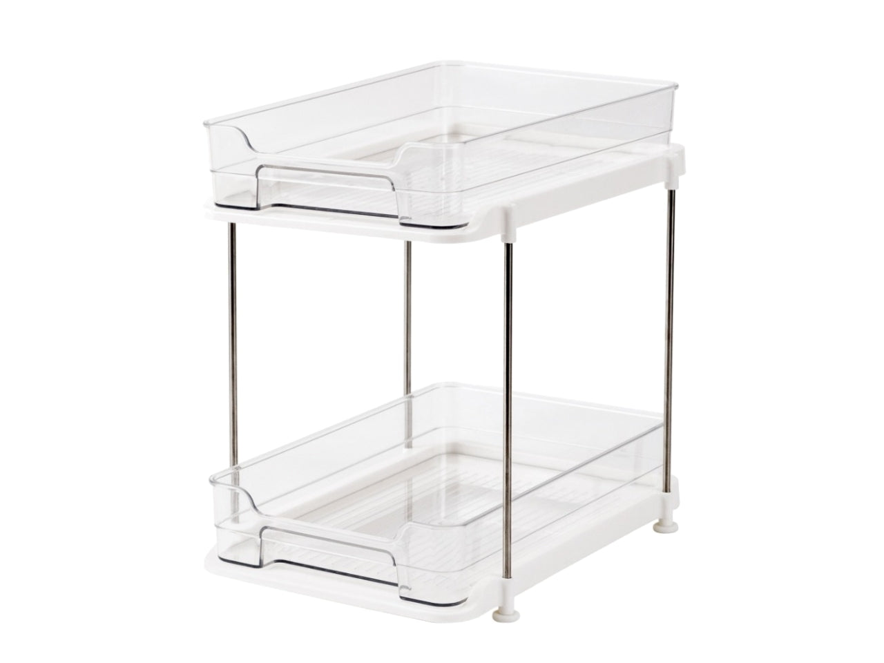Storage rack 2 piani estraibili per sottolavello o banco da cucina 29x20x30cm