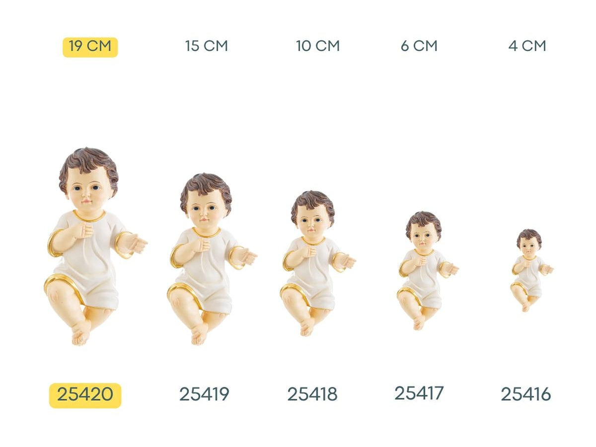 Gesu' bambino con vestito 19 cm