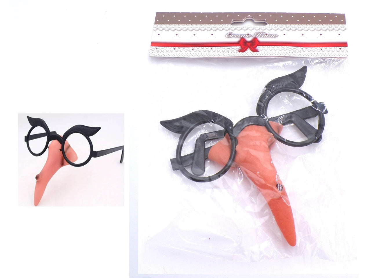 Occhiali befana con naso