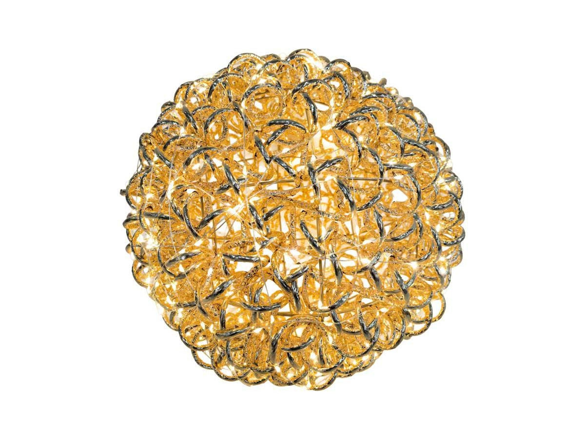 Palla oro 30cm con 400 led flash, timer 6/18 ore, uso esterno