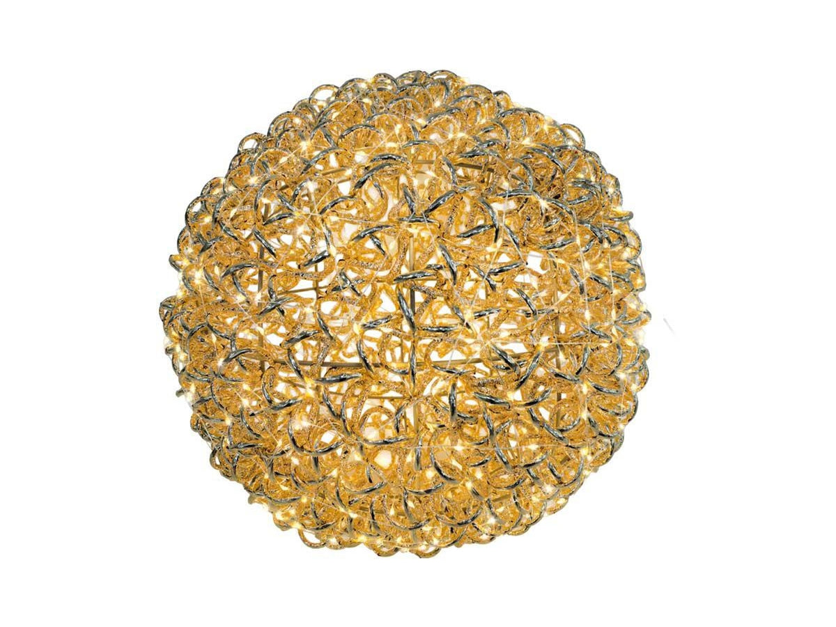 Palla oro 40cm con 600 led flash, timer 6/18 ore, uso esterno