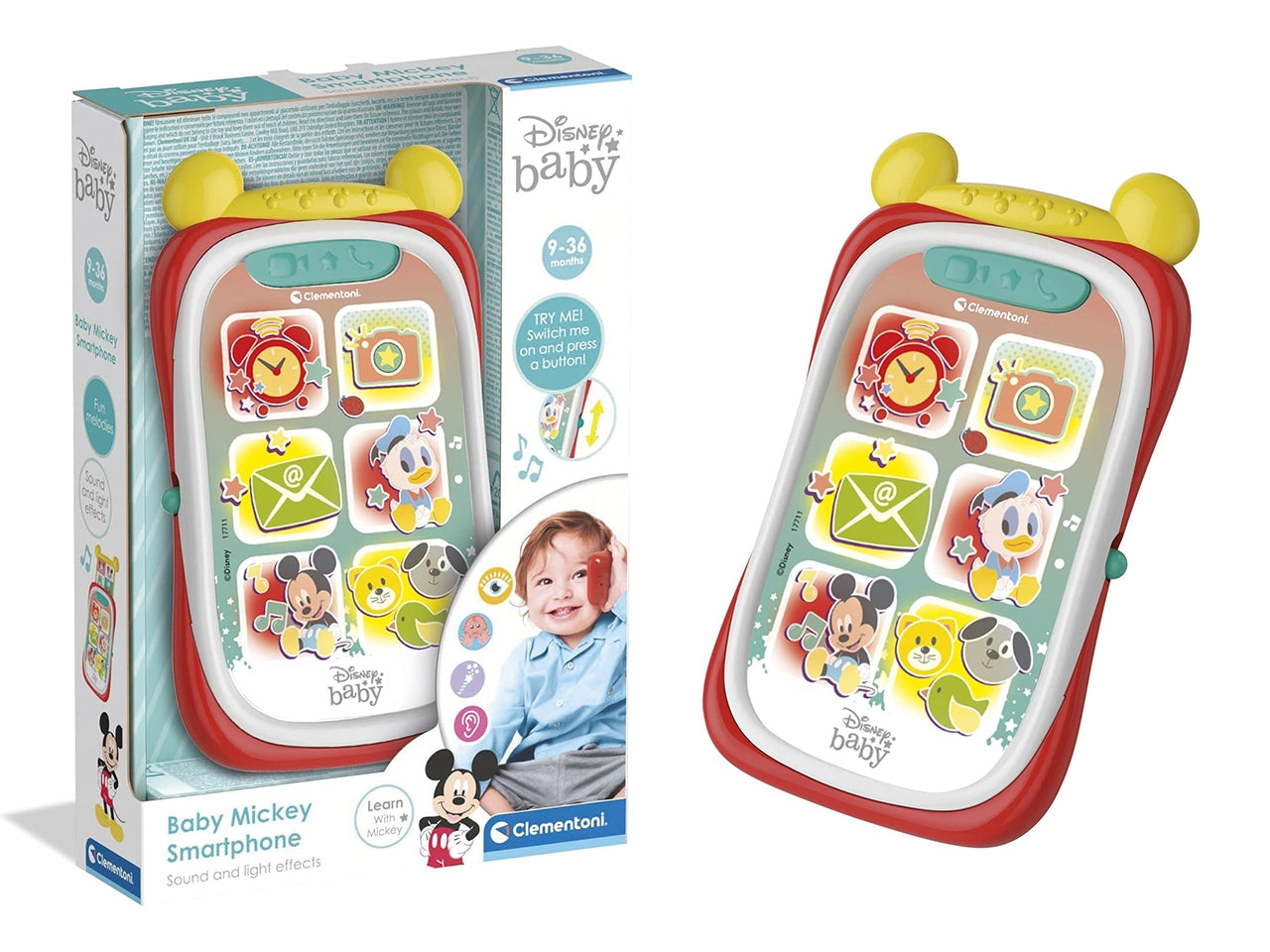 Disney baby Mickey Telefono Giocattolo Gioco Elettronico educativo - clementoni