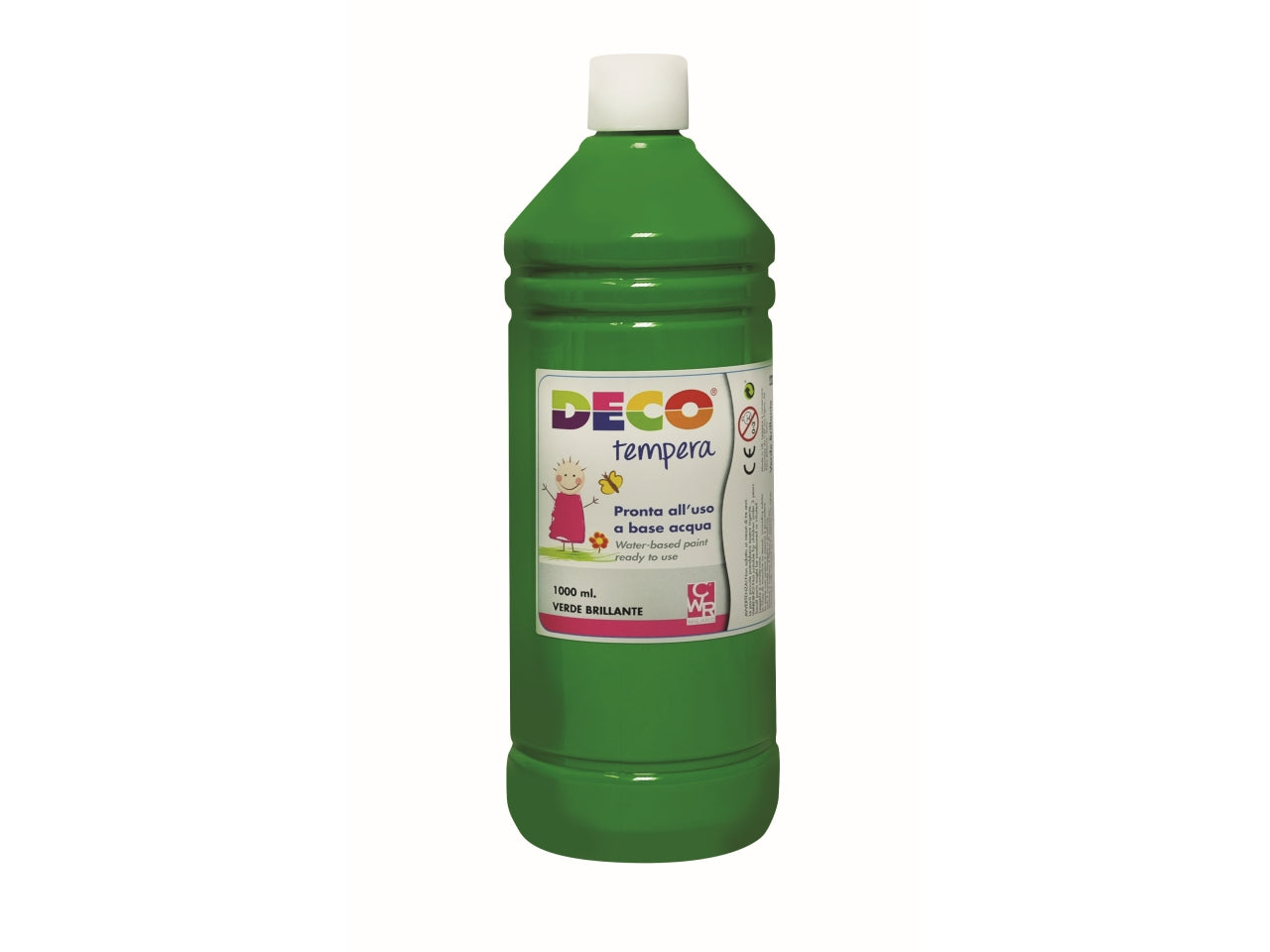Flacone tempera 1000ml verde brillante