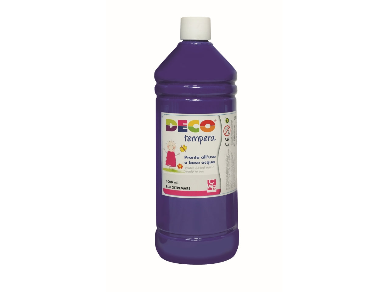 Flacone tempera 1000ml blu oltremare