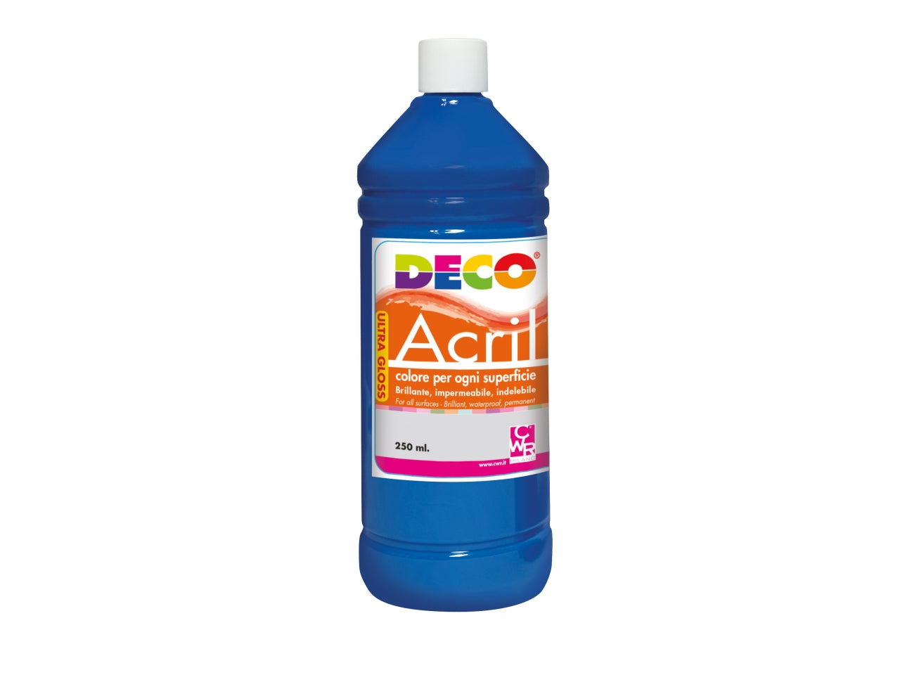 Acrilico deco 250ml blu cyan