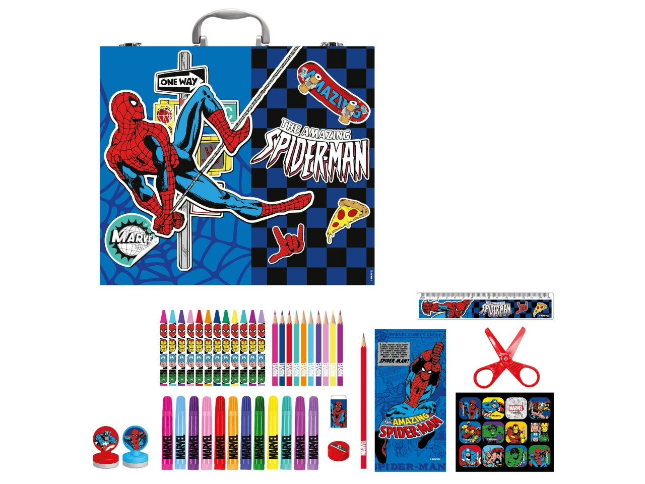 Spiderman valigetta con colori