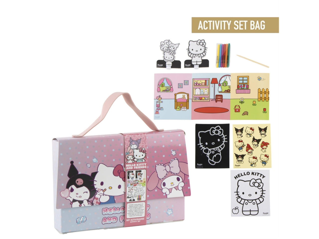 Borsa di Hello Kitty con set da colorare