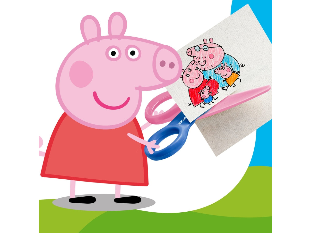 Noris junior forbici in plastica peppa pig adatte per detrosi e mancini