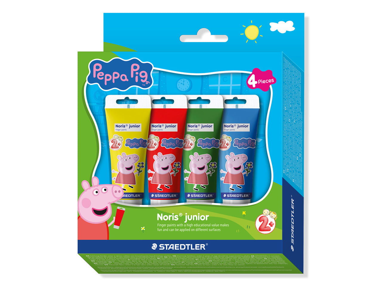 Noris junior colori a dita peppa pig set da 4 colori