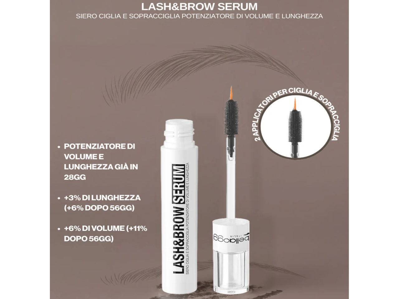 Bellaoggi lash & brow serum sopracciglia