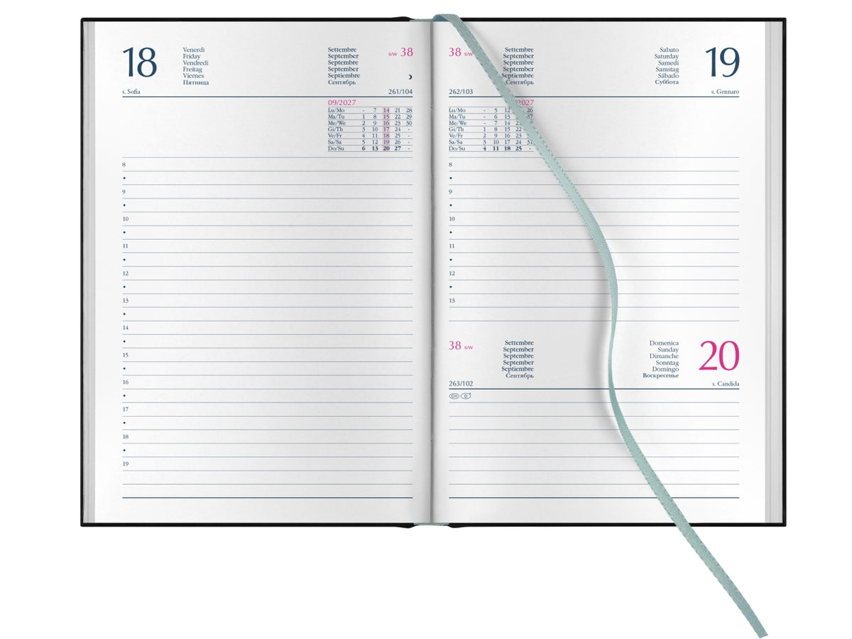 Agenda 2027 Egadi 11x16,5cm giornaliera sabato e domenica abbinati azzurro