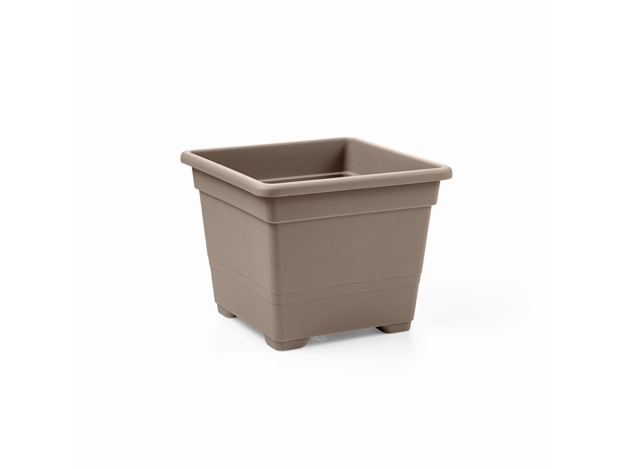 Vaso quadrato 38x38xh.30cm avana
