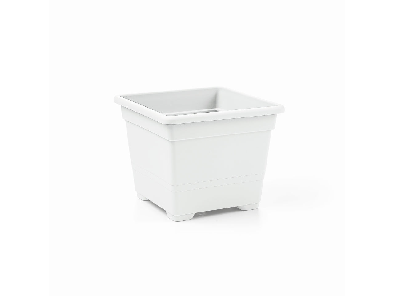 Vaso quadrato 32x32xh.26cm bianco