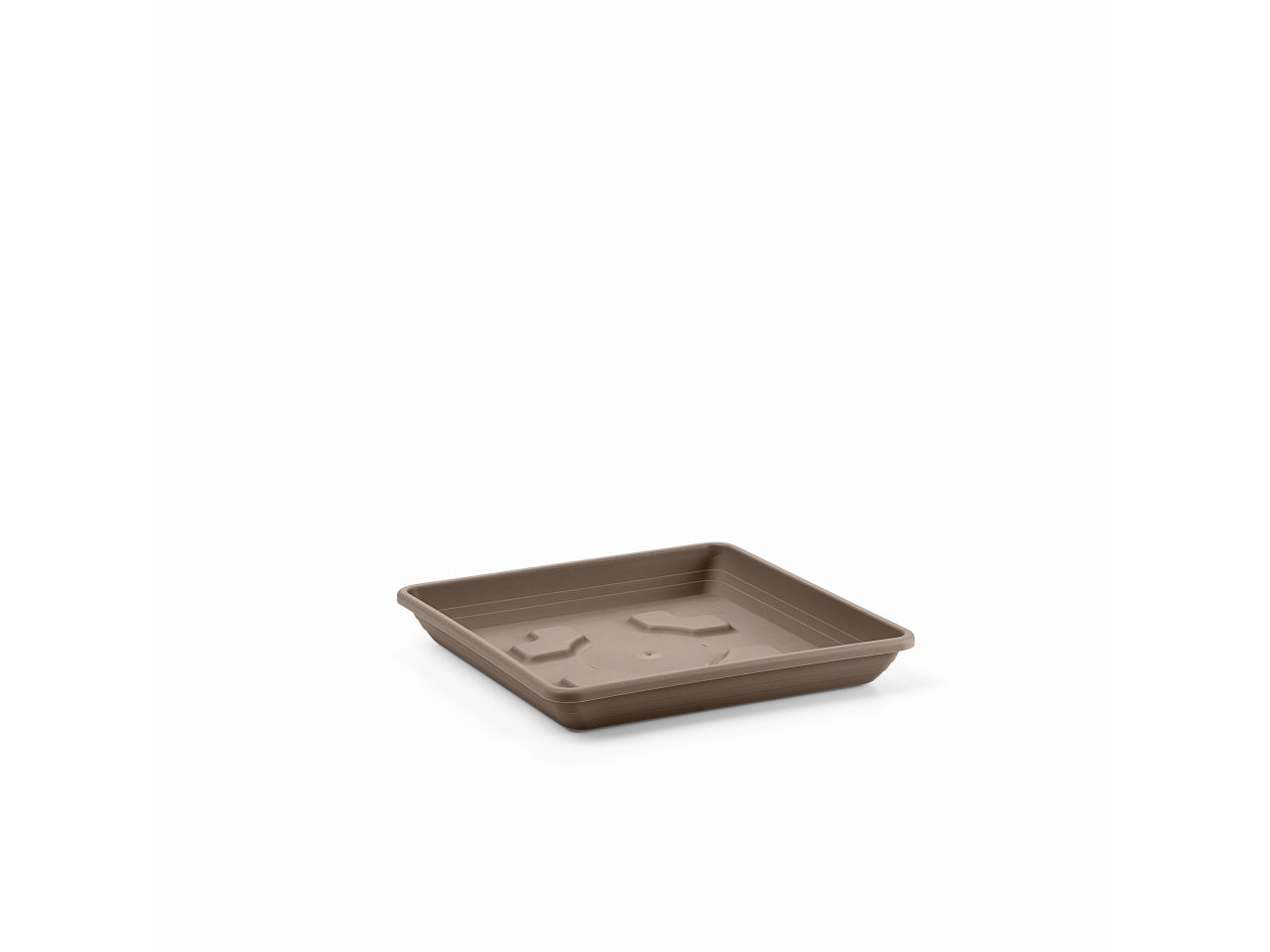 Sottovaso quadrato 20cm avana, per vasi da 22cm