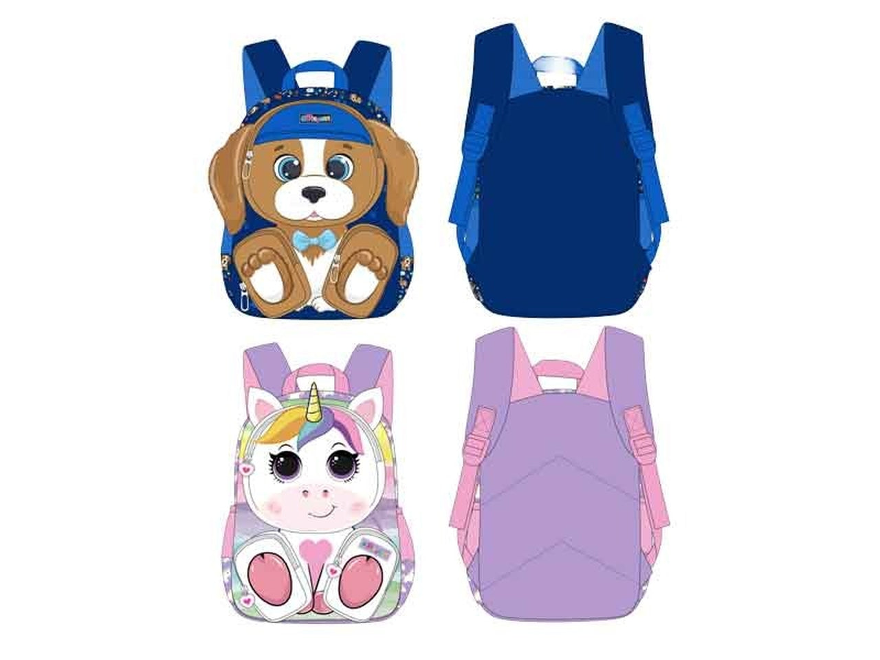 Zaino asilo Playtoy Puppies con peluche 3D