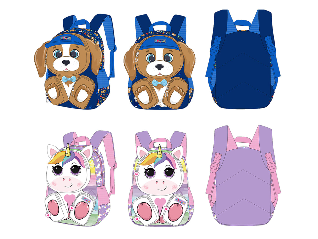 Zaino asilo Playtoy Puppies con peluche 3D