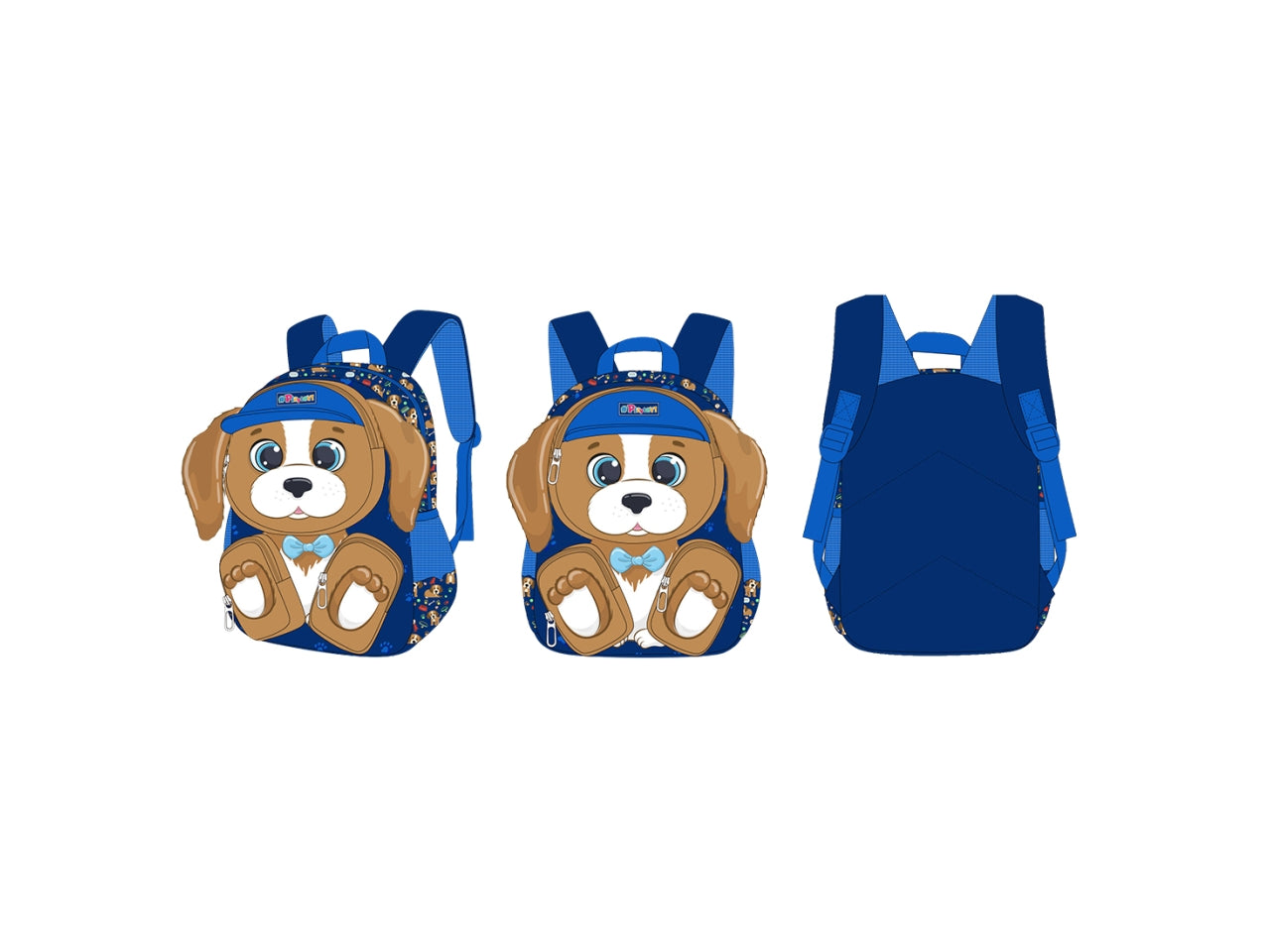 Zaino asilo Playtoy Puppies con peluche 3D