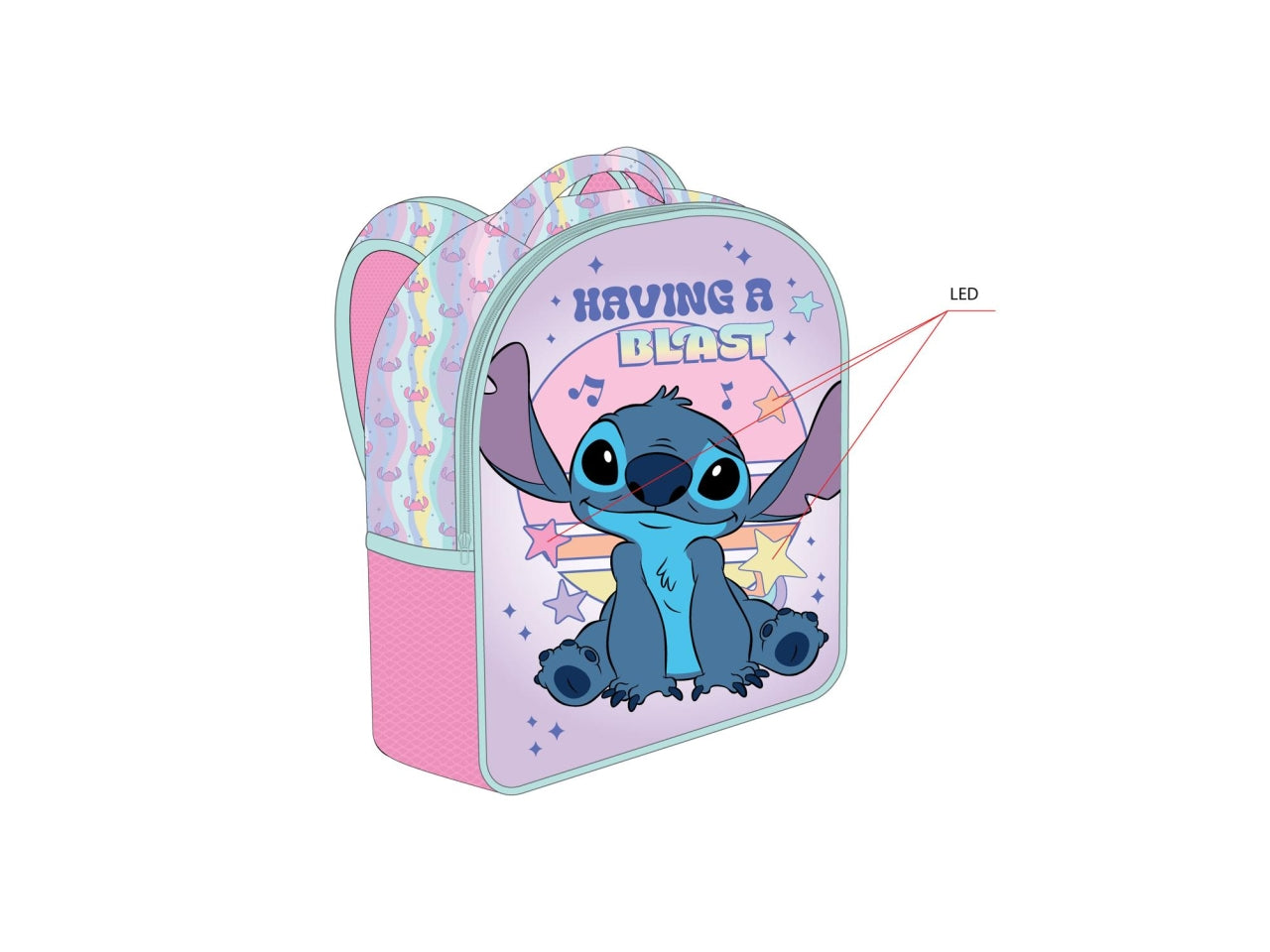 Zaino asilo con Led Lilo e Stitch Girl