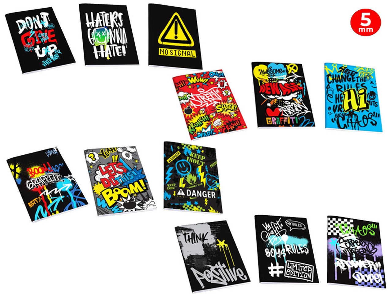 Quaderno maxi Active 20 fogli 80 gr, rigatura 5 mm, versione boy, confezione da 10 pezzi