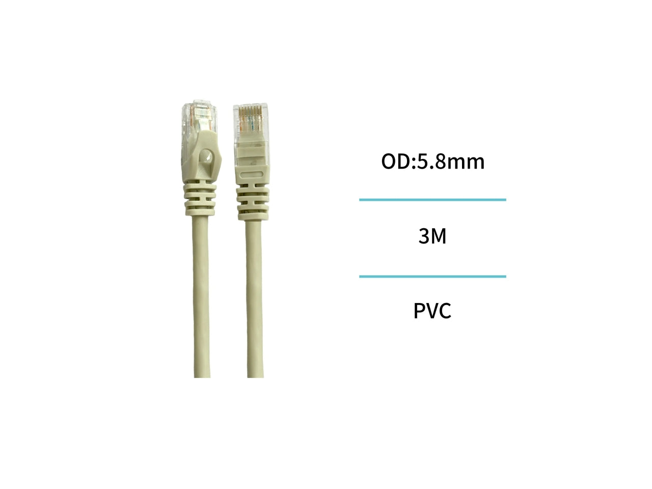 Cavo di rete CAT6 3mt bianco