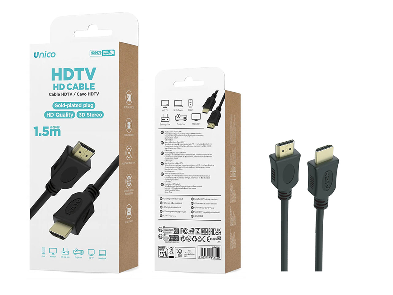 Cavo HDTV da 1,5mt nero