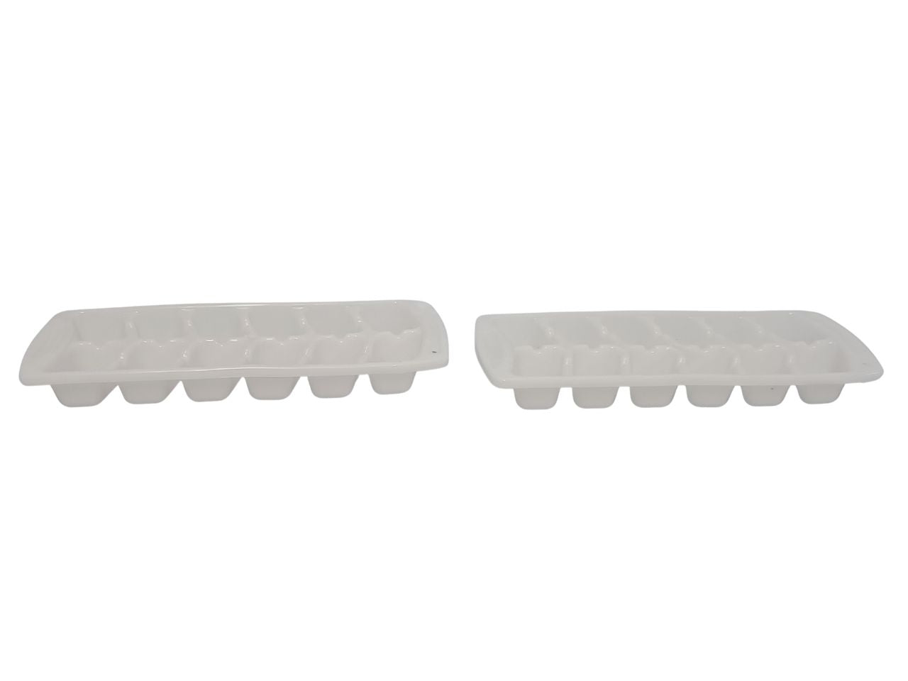 Formaghiaccio plastica 12cubetti set 2 pz bianco