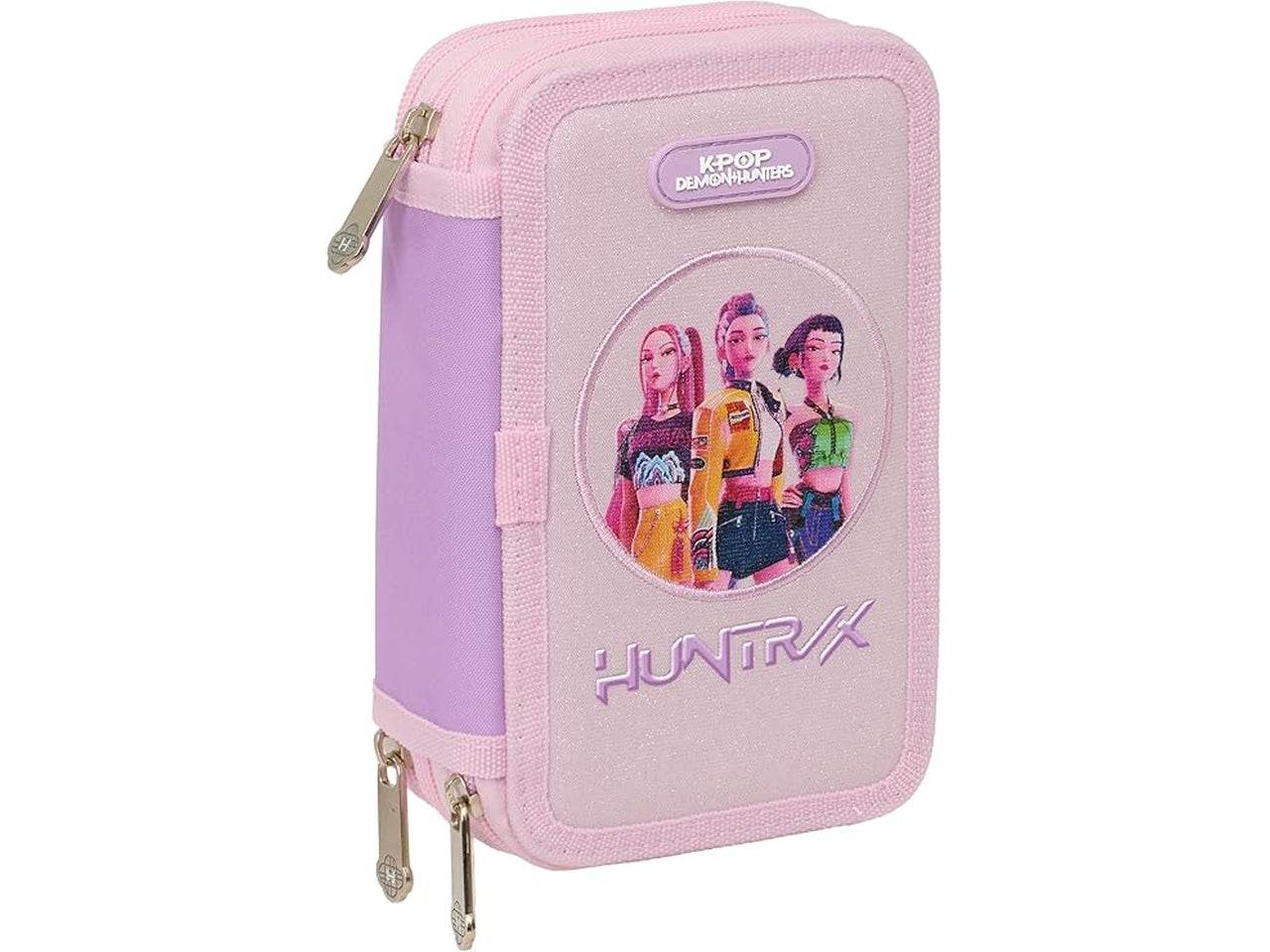 Astuccio triplo K-Pop Demon Hunter Iconic con 37 pezzi 12,5x19,5x5,5cm rosa