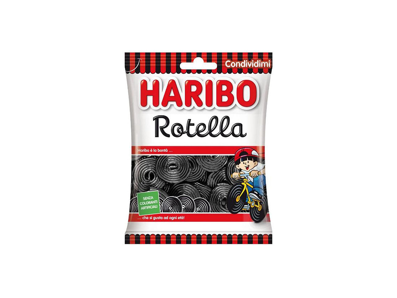 Haribo rotella alla liquirizia, busta da 80gr