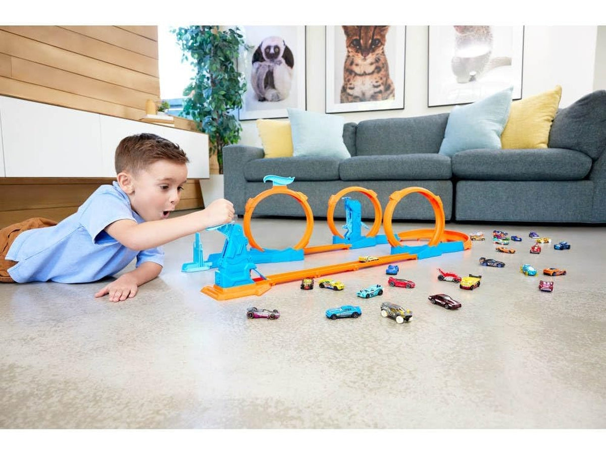 Hot Wheels track creator triple loop speed kit