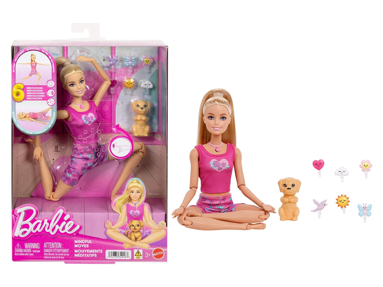 Barbie mindful moves doll and accessessori