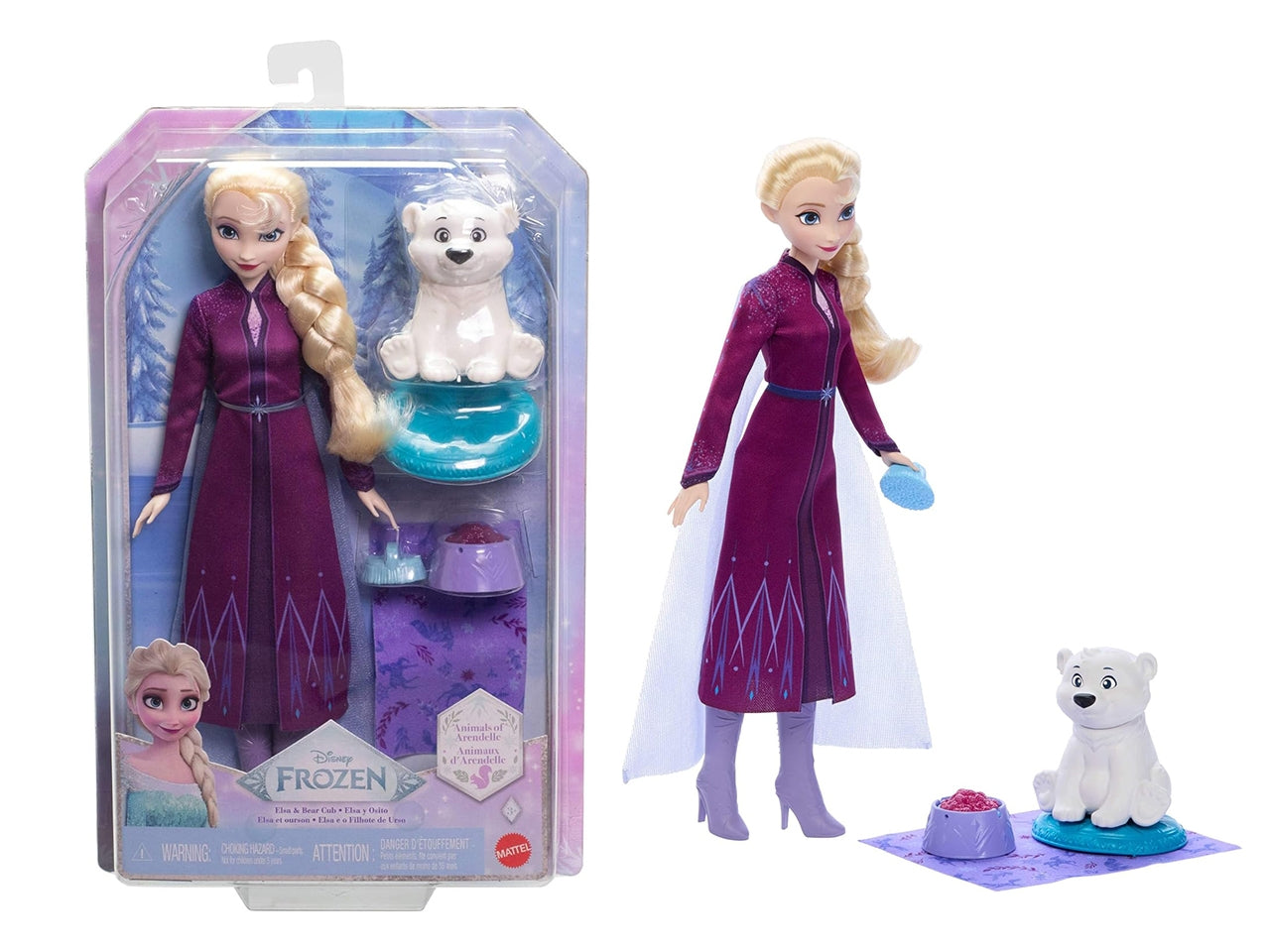 Frozen elsa doll & bear cub