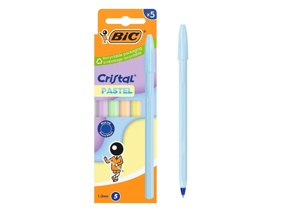 Penna cristal pastel crdb set da 5 penne