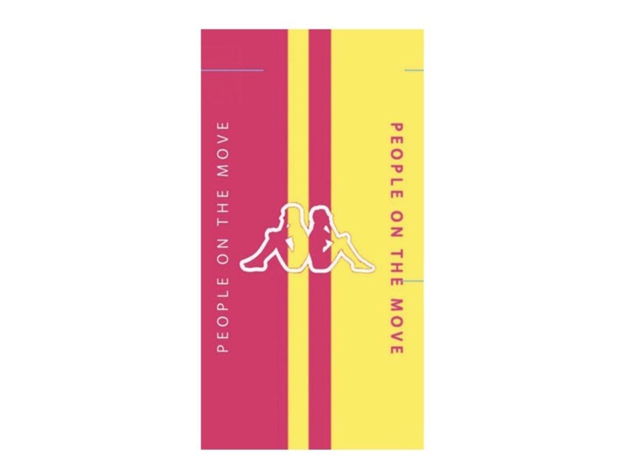 Kappa telo mare velour 86x160cm move fuxia/giallo