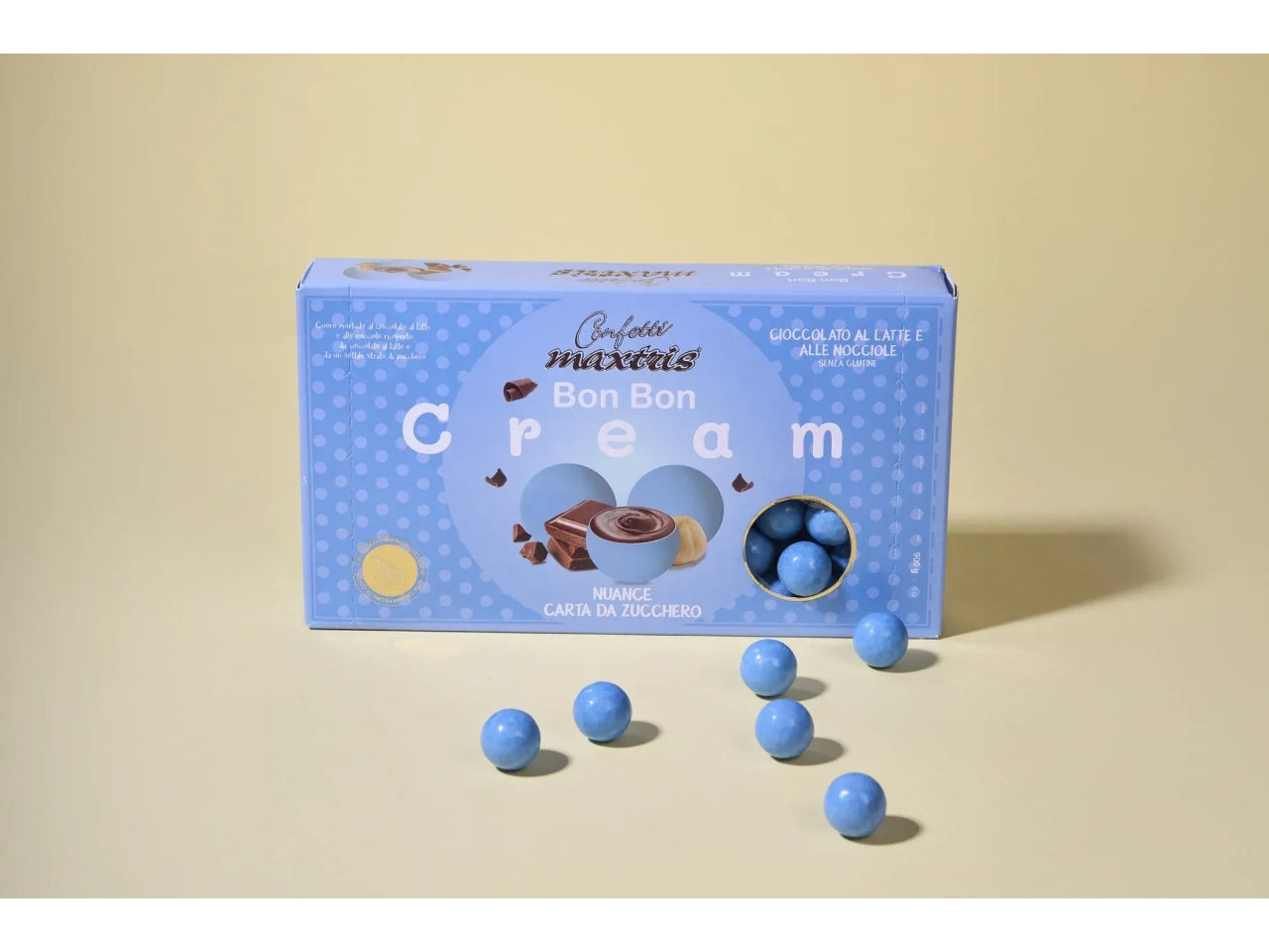 Confetti bombon cream nuance carta da zucchero ripieni di crema di nocciola 900gr