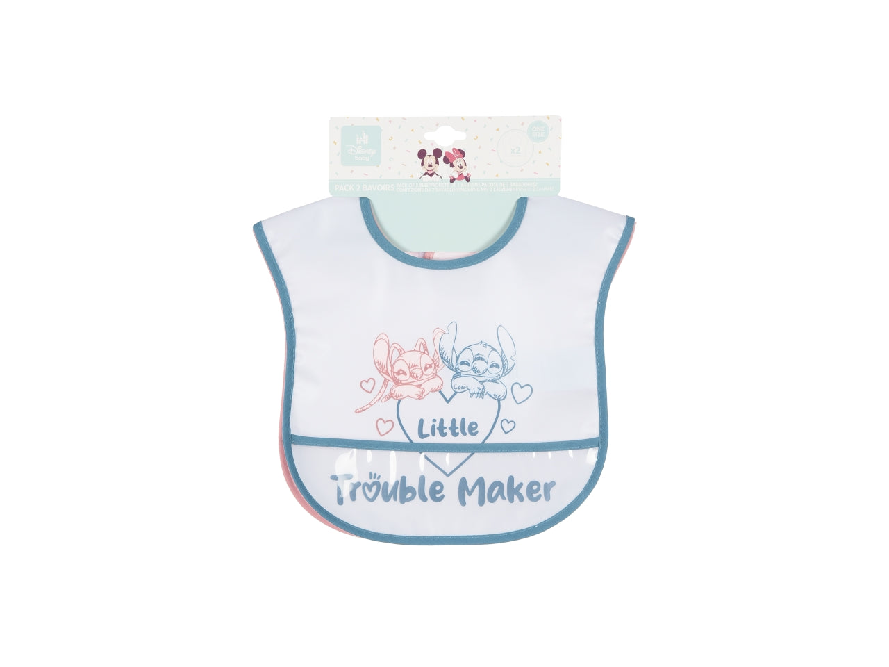 Lilo e stitch set 2 bavette 36x23,5cm