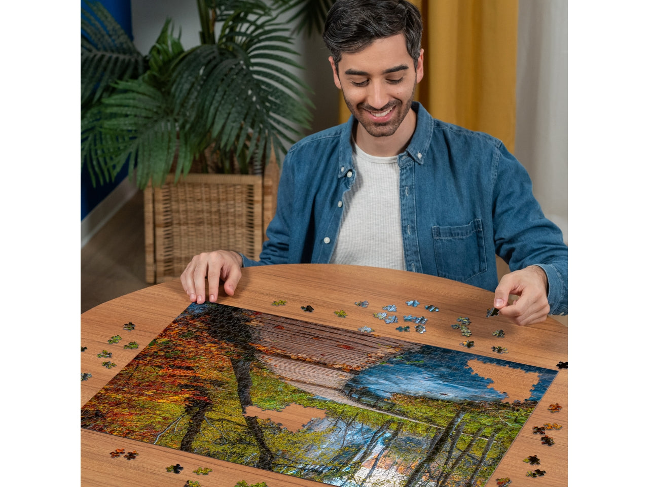 Puzzle Sentiero nel bosco autunnale 1000 pezzi