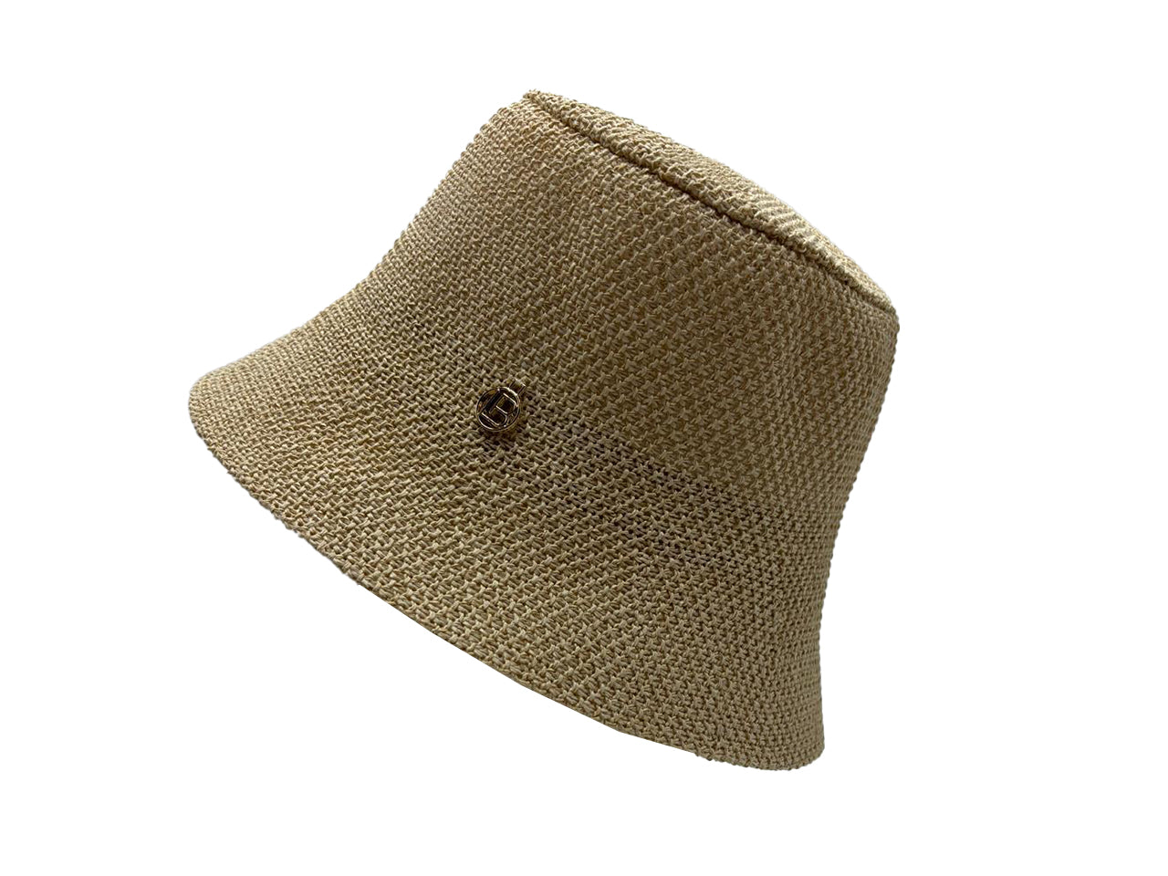 Laura biagiotti cappello bucket simil paglia beige