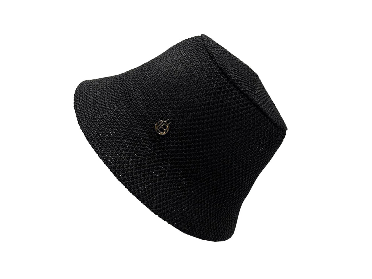 Laura biagiotti cappello bucket simil paglia nero