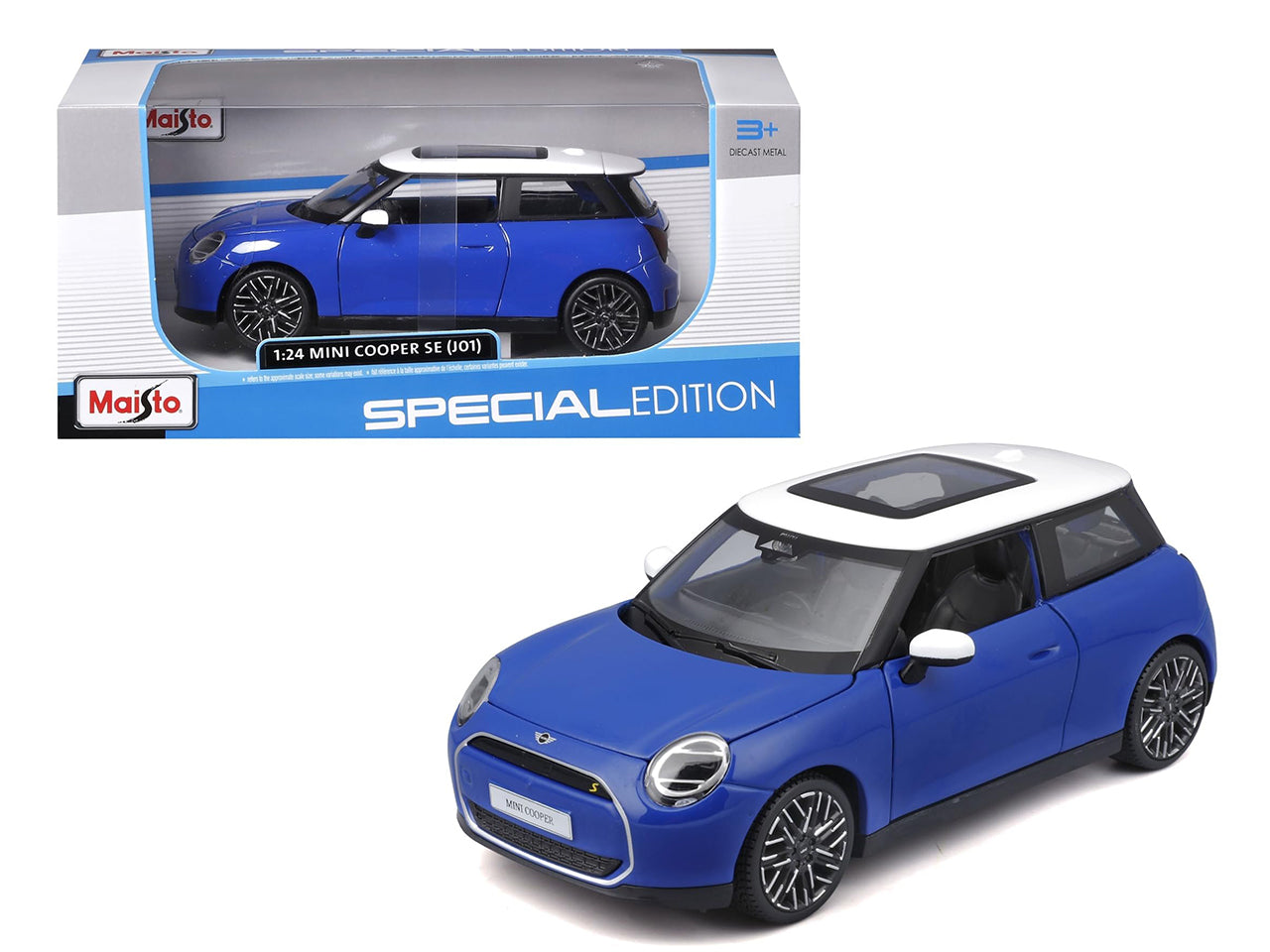 2024 mini cooper se (j01) scala1:24 blue