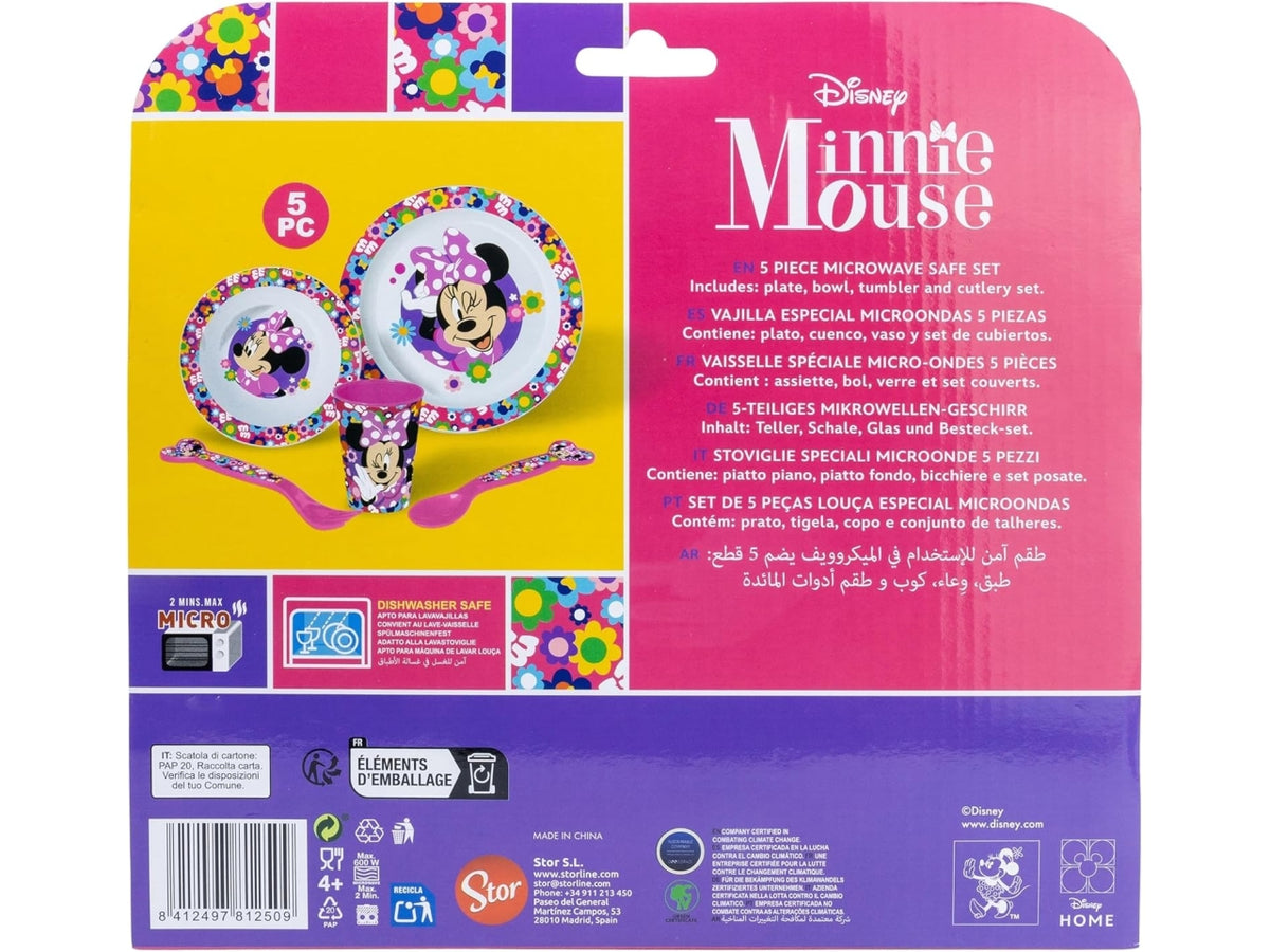 Minnie set pappa 5 pezzi in plastica per microonde