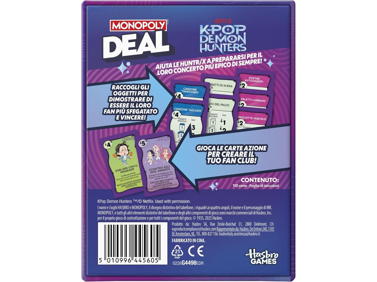 Monopoly Deal kpop Demon Hunters