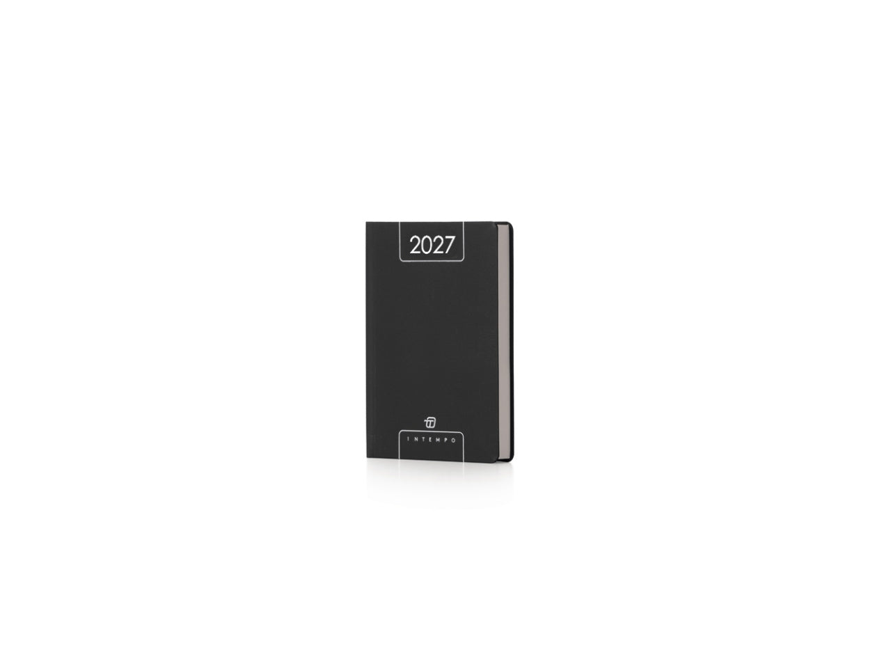 Agenda Alfa 2027 bigiornaliera 7x14cm in papercoat nero