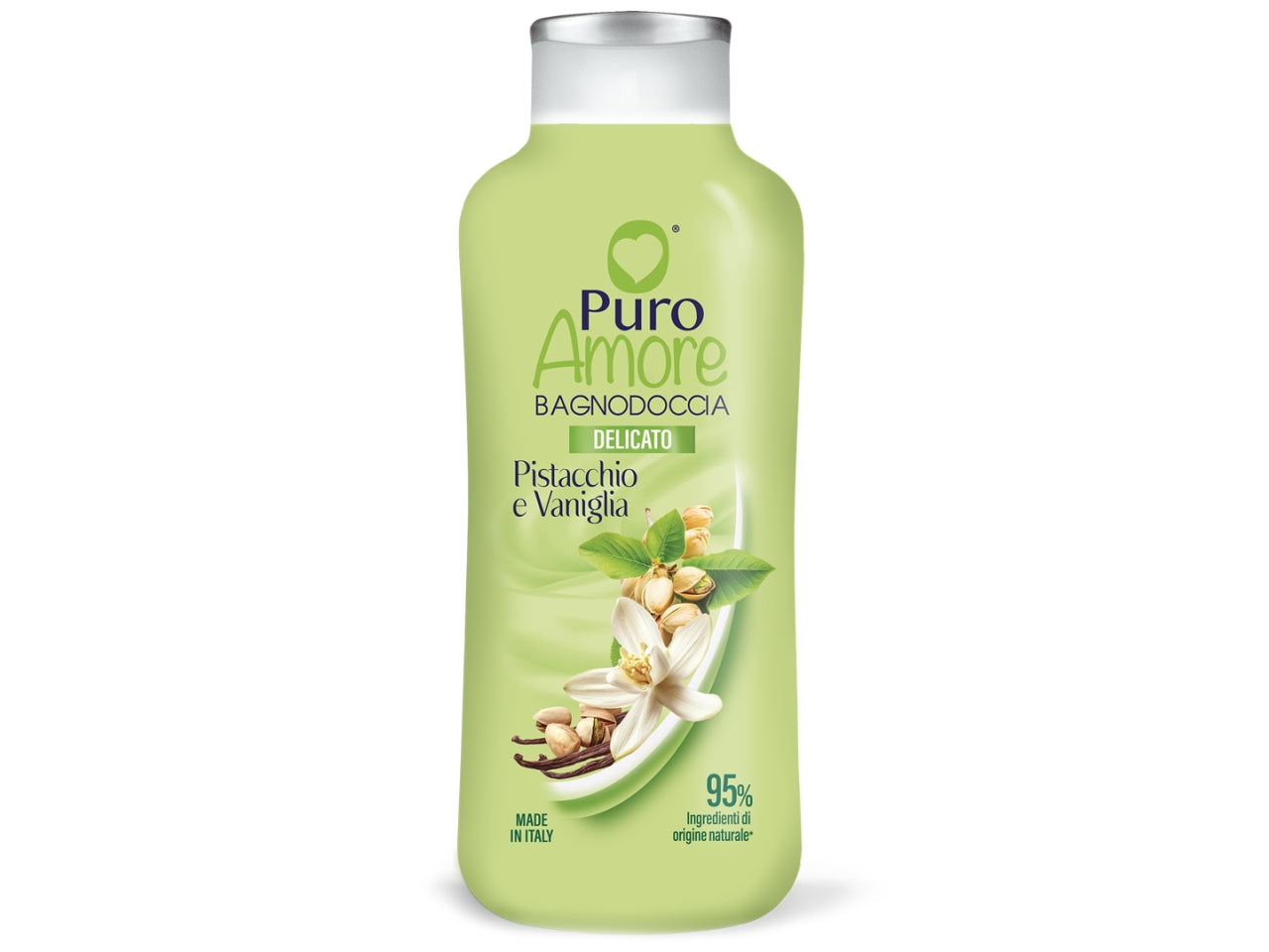 Puro Amore bagno doccia 650ml pistacchio e vaniglia $
