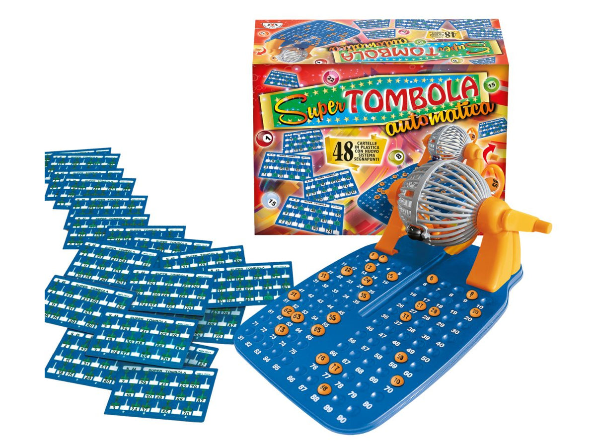 Super tombola automatica con distributore e 48 cartelle