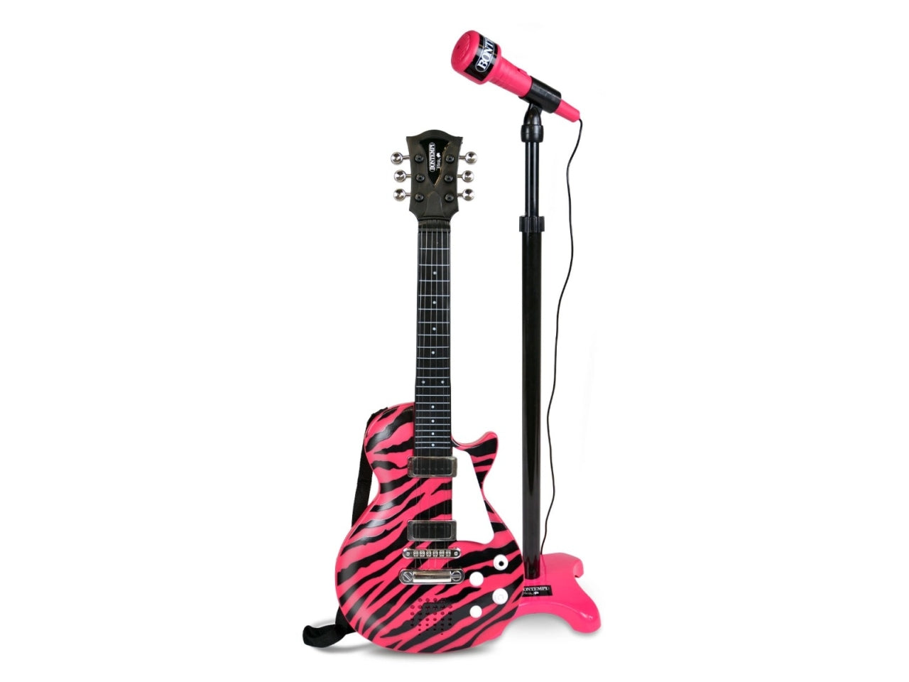 Chitarra elettronica con microfono da palco