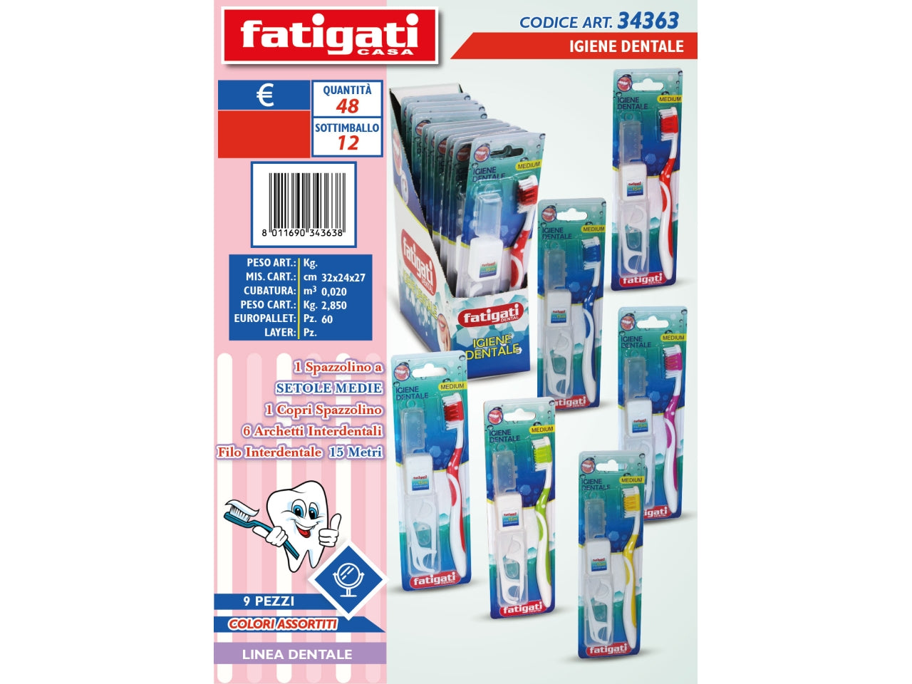 Igiene dentale set da 9 pezzi
