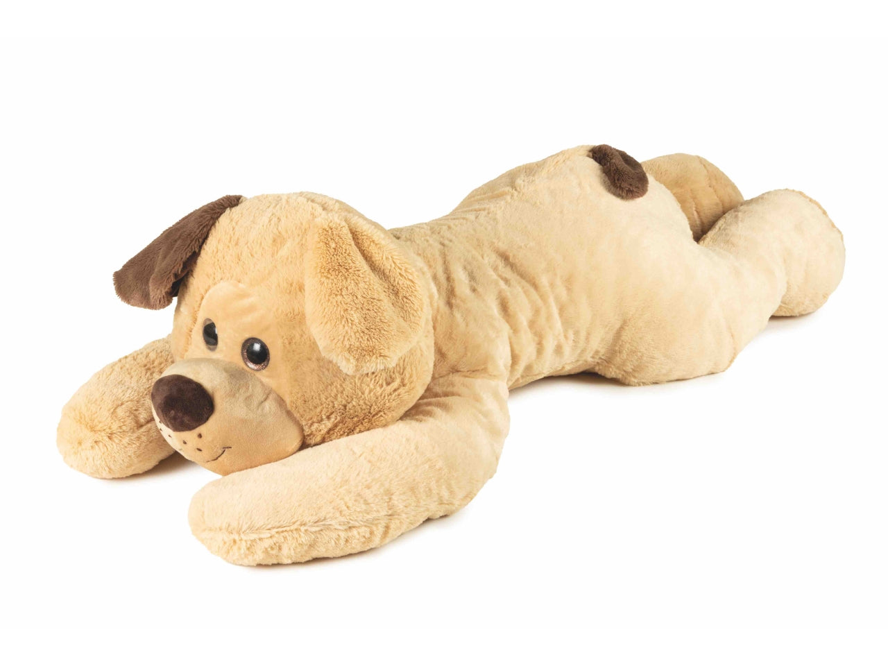 Peluche Cane steso di colore bicol 100cm occhi glitter