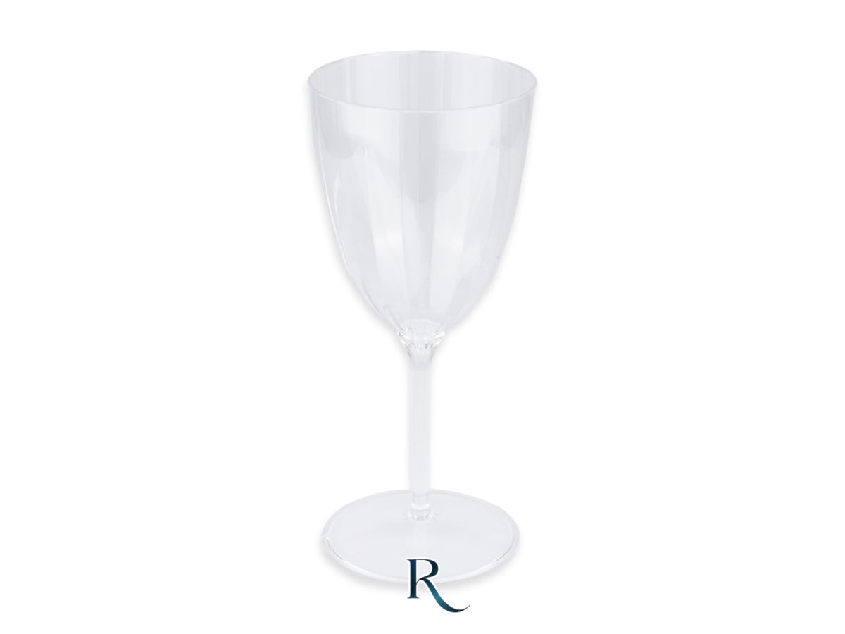 Calici riutilizzabili 210cc ribbed crystal, confezione 6 pezzi
