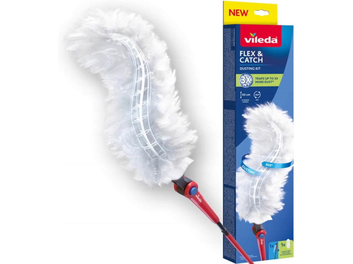 Vileda flex & catch manico lungo + 1 refill catturapolvere
